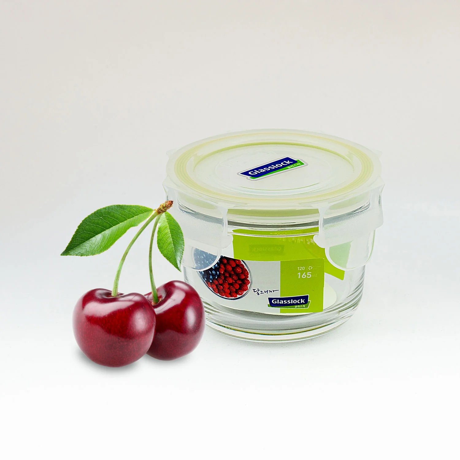 GLASSLOCK CLASSIC AIRTIGHT TEMPERED FOOD CONTAINER - ROUND - 165 ML, Leak Proof, BPA Free, Microwave & Freezer Safe & Airtight