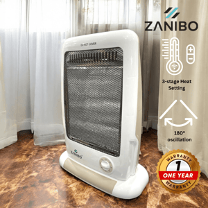 Zanibo Halogen Room Heater (ZHH-1110) 400/800/1200W | 3 Temperature Settings, Fast Warmth | 1 Year Warranty image 2