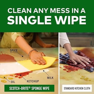 Scotch Brite Sponge Wipes (Pack of 5N), Ideal for kitchen, dining & household use image 2