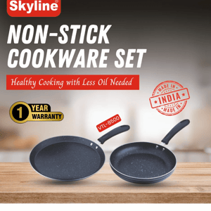 Skyline Frying Pan + Tawa Combo Set, 2 pcs Non-stick Set image 4