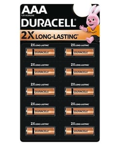Duracell Chhota Power Alkaline AAA Batteries 10 Pieces - 1.5 V Long Lasting Power, Ideal For Toys, Clock, Remotes & More
