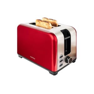Hafele Amber 2 Slice Pop-up Toaster, 930 watts, Premium Matt Finish, 1 Year Warranty - Red