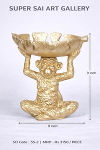 Super Sai Art Gallery Monkey Bowl Figurine