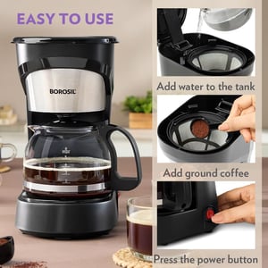 Borosil Coffee Machine | Brew Pro Drip  | 6 Cups Capacity image 6