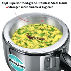Hawkins Tri-Ply Stainless Steel 2.5 Liters Pressure Cooker (HSST25), Ideal for 2-3 People image 6