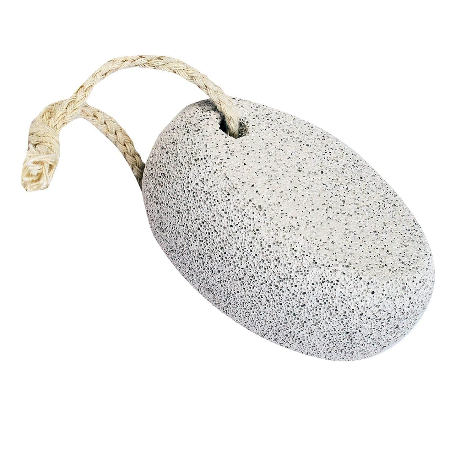 Vega Oval Pumice Stone, White | Removes Callus & Dry Skin, Smoothens Feet, Hands, Elbows & Knees