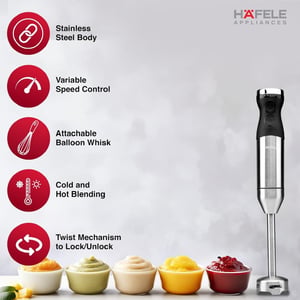 Häfele Chromatic Hand Blender – 600W, With Whisk Attachment, Powerful & Sleek, Ideal for Blending, Whipping & Everyday Cooking, 1 Year Warranty image 3