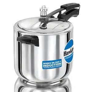 Hawkins Stainless Steel 6 Liter Pressure Cooker (HSS60), Ideal for 6-8 People
