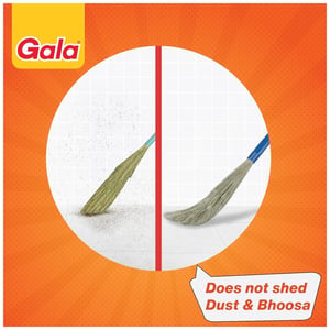 Gala No Dust Floor Broom XL | No Bhoosa, 100 cm Long Handle, Washable 5000-Touchpoint Bristles Last 3x Longer image 2
