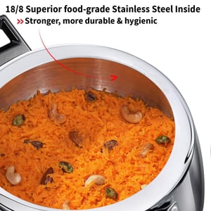 Hawkins 5 Litre Triply Contura Pressure Cooker, Triply Stainless Steel Induction & Contura shaped Cooker, Silver (SSTCO50) image 5
