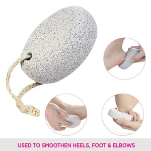 Vega Oval Pumice Stone, White | Removes Callus & Dry Skin, Smoothens Feet, Hands, Elbows & Knees image 5
