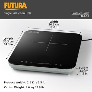 Hawkins Futura Single Induction Hob, 2000-W Cooktop Designed for Indian Cooking, 1 Year Warranty (FIC1A1) image 9