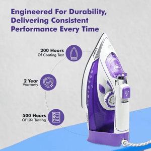 Havells Husky Steam Iron, 2200 watts powerful iron removes tough creases easily, Ceramic coated sole plate, 2 years warranty image 6