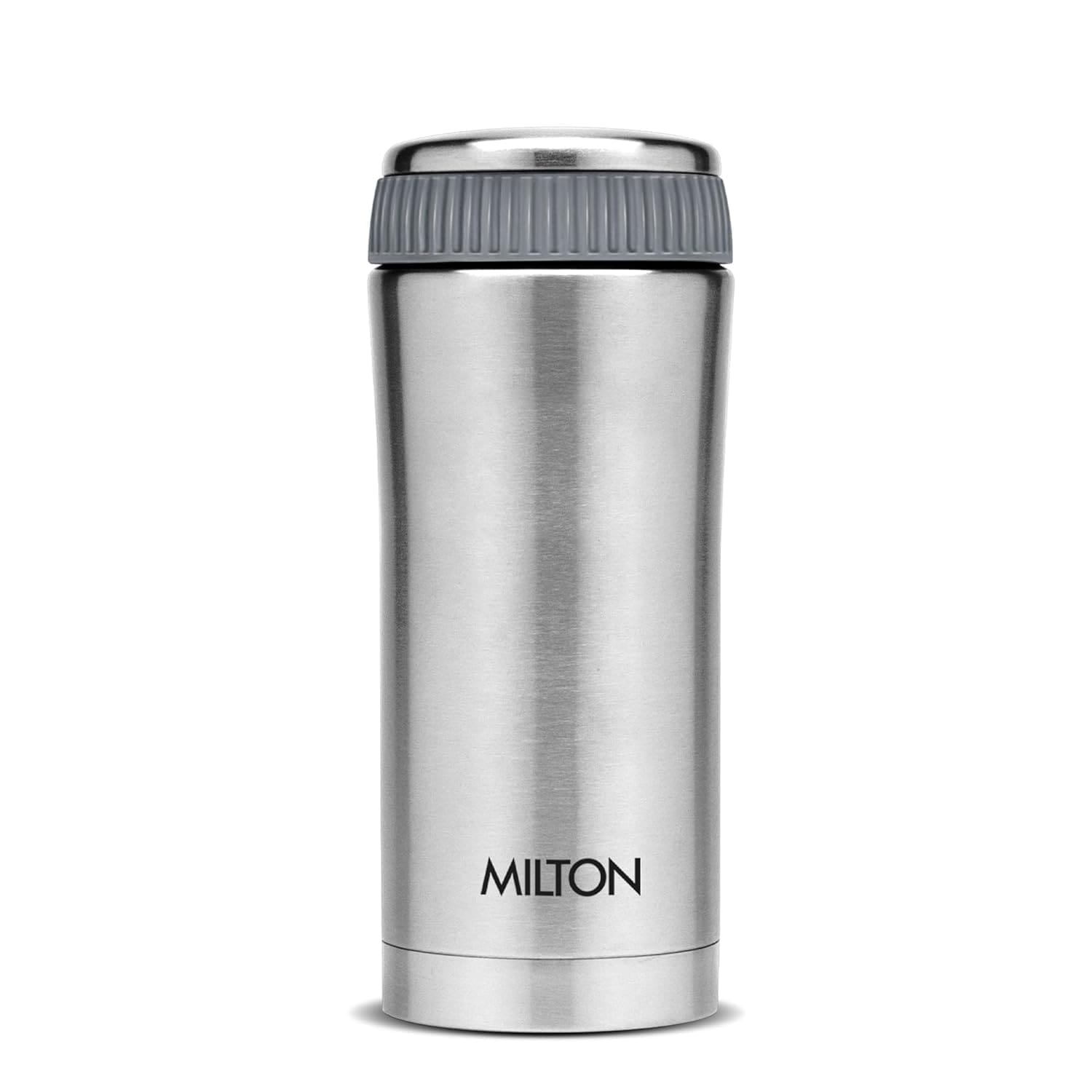 Milton Optima Thermosteel Bottle, 12 Hours Hot & Cold  - Silver - 420 ml (Approx. 2 Cups)