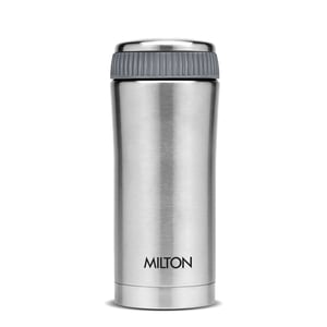 Milton Optima Thermosteel Bottle, 12 Hours Hot & Cold  - Silver - 420 ml (Approx. 2 Cups)