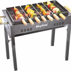 Skyline Garden Charcoal Barbeque with 7 Skewers