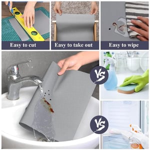 Metallic EVA Anti-Slip Mat | Food Grade & Washable | Diamond Texture Shelf Liner – 45cm x 500cm | Ideal for Fridge, Drawers, Table & Kitchen Use image 2
