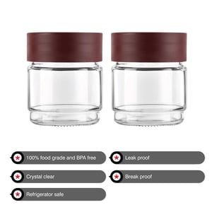 CELLO Modustack Glassy Storage Jar – 500 ml (Set of 2), Stackable & Transparent Glass Jars, Ideal for Spices, Dry Fruits, Snacks & More image 7