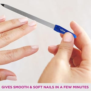 Vega Nail File, Large | Two-Sided Nickel-Plated Surface, Smooths & Evens Nail Edges for Salon-Quality Manicure image 6