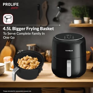 Havells Prolife Neo Air Fryer – 4.5 Litres, Digital Display with Pre-set Menu, Oil-Free Cooking, 2 Years Warranty image 5