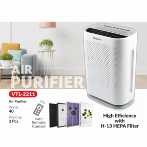 Skyline Air Purifier with H-13 HEPA Filter and Remote image 2