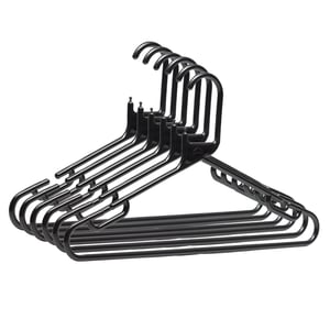 Gluman Plastic Hangers Set of 6, Ideal for Shirts, Suits & Light Weight Fabrics