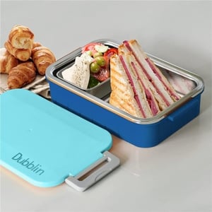 Dubblin Feast Lunch Box, Lightweight & Compact, Keeps Food Fresh, Ideal for School & Office - Blue