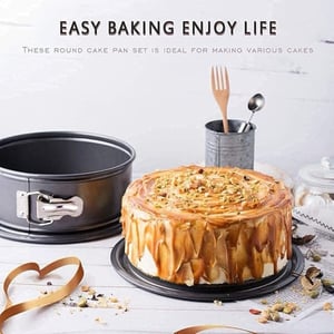 3-Piece Non-Stick Springform Cake Mould Set – Leak-Proof, Easy Release image 3