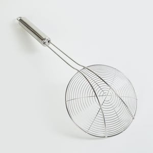 Stainless Steel Deep Fry Jhara / Poni | Durable Frying Strainer with Heat-Resistant Pipe Handle image 2