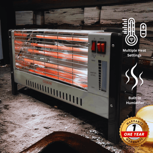 Clearline Quartz Tube Heater with Humidifier, QH 2000-H, 2000 watts, 1 year warranty image 2