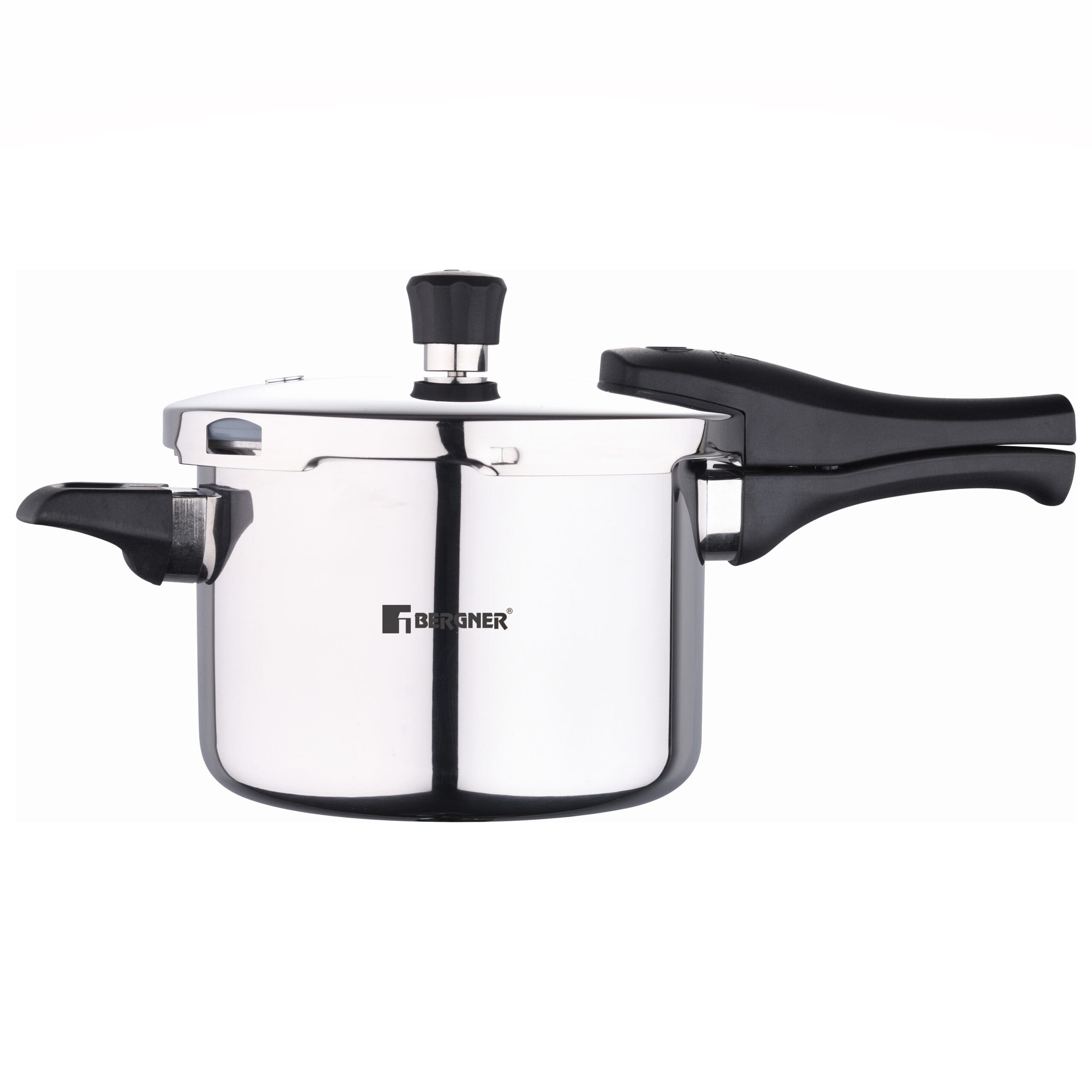 Bergner Tri-Ply Stainless Steel Pressure Cooker 3.5 L | Induction Compatible, Triple Safety System, Even Heat Distribution