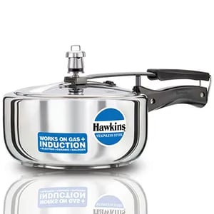 Hawkins Stainless Steel 3 Liters Pressure Cooker (HSS3W), Ideal for 3-4 People
