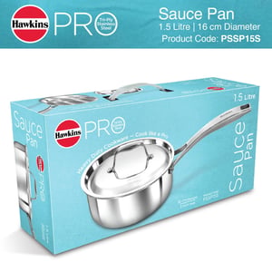 Hawkins Pro 1.5 Litre Sauce Pan, Tri-Ply Stainless Steel Tea Pan/Milk Pan with Stainless Steel Lid, Silver (PSSP15S) image 11