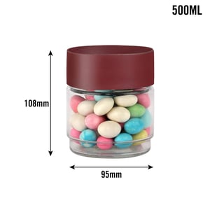 CELLO Modustack Glassy Storage Jar – 500 ml (Set of 2), Stackable & Transparent Glass Jars, Ideal for Spices, Dry Fruits, Snacks & More image 3