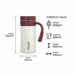 Dubblin Fresco Mug, 300 ml, Keeps Hot & Cold upto 12 hours image 2