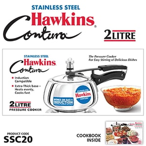 Hawkins Stainless Steel Contura 2 Liter Pressure Cooker (SSC20) image 2