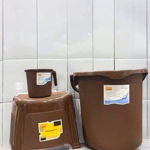 Jaypee Ribbed Series Bathroom Set, Bucket (25 Ltr.) + Mug + Stool image 4