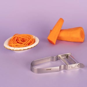 Rena Julienne Peeler, Stainless Steel | Quick Thin Vegetable Strips for Garnishes, Comfortable Grip, 110mm Length image 2