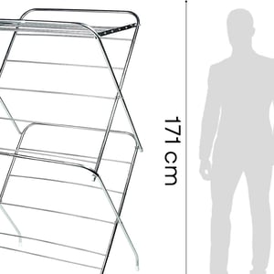 Vasnamm Heavy Duty Stainless Steel Foldable Cloth Drying Stand, 12 Rods, Rust-Resistant, Space-Saving Design for Indoors & Balcony Use image 5