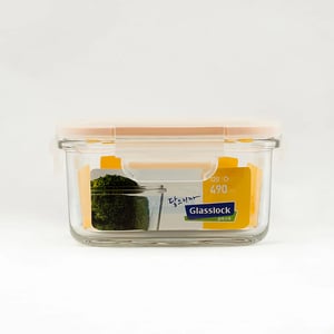 GLASSLOCK CLASSIC AIRTIGHT TEMPERED FOOD CONTAINER - SQUARE - 490 ML, Leak Proof, BPA Free, Microwave & Freezer Safe & Airtight image 6