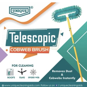 Unique Telescopic Jaala Broom & Cobweb Brush | Extends up to 84 Inches, Soft Dense Bristles, Indoor & Outdoor Use image 4