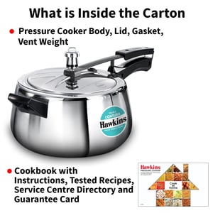 Hawkins 5 Litre Triply Contura Pressure Cooker, Triply Stainless Steel Induction & Contura shaped Cooker, Silver (SSTCO50) image 11