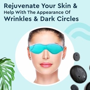 GUBB Soothing Gel Eye Mask For Dark Circles, Puffy Eyes, Dry Eyes, Pain Relief, Redness, Eye Patches, Eye Relaxing Cooling Gel |Eye mask for Women and Men | Cooling Relaxation for Tired Eyes | Universal Fit, Blue image 5
