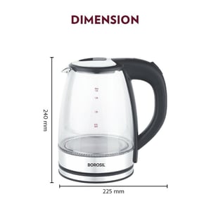 Borosil Electric Glass Kettle, 1.8 Litres, 1 year Warranty image 8