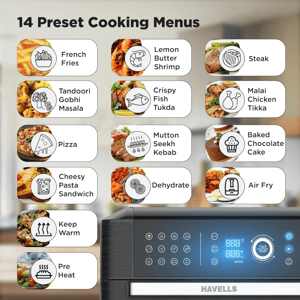Havells Avanza Air Oven, 1700 watts Air Fryer cum Oven, 15 Litres Capacity, 2 years warranty image 3