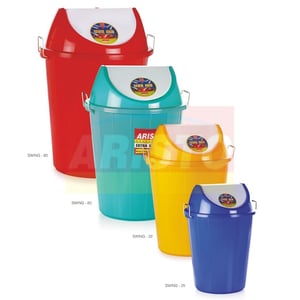 Aristo Dust Bin with Swing Lid, Durable & Compact Waste Bin for Home, Office & Kitchen, Easy-Close Hygienic Design