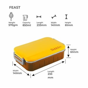 Dubblin Feast Lunch Box, Lightweight & Compact, Keeps Food Fresh, Ideal for School & Office image 14