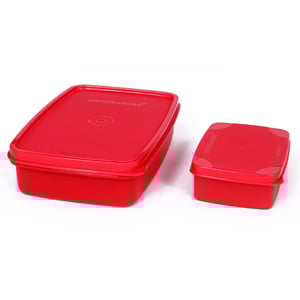 Signoraware Compact Lunch Box (Small)l, BPA Free, Microwave & Dishwasher Safe, Ideal for School, Office & Travel Purposes - Red