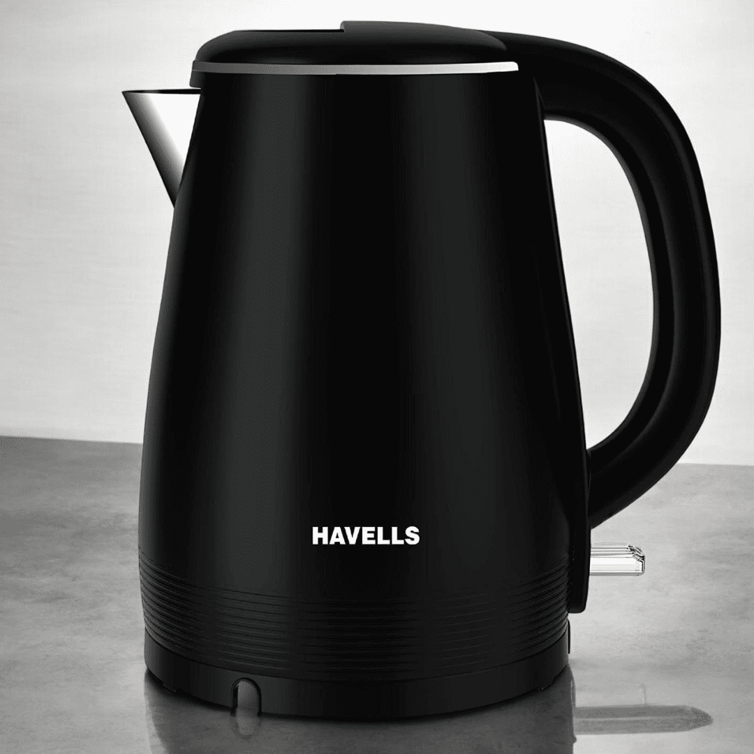 Havells Aquis Electric Kettle 1.5 L | SS304 Inner, Cool-Touch Exterior, Auto Cut-Off | 2 Years Warranty