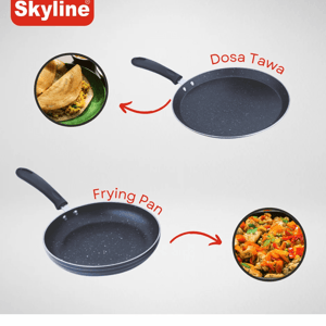 Skyline Frying Pan + Tawa Combo Set, 2 pcs Non-stick Set image 2